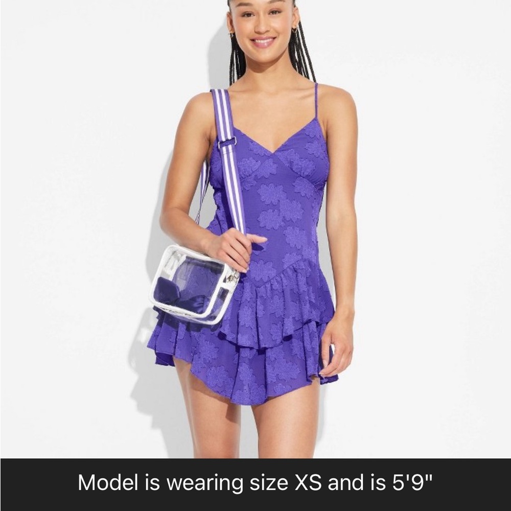 Wild Fable women’s gameday ruffle mini dress size S